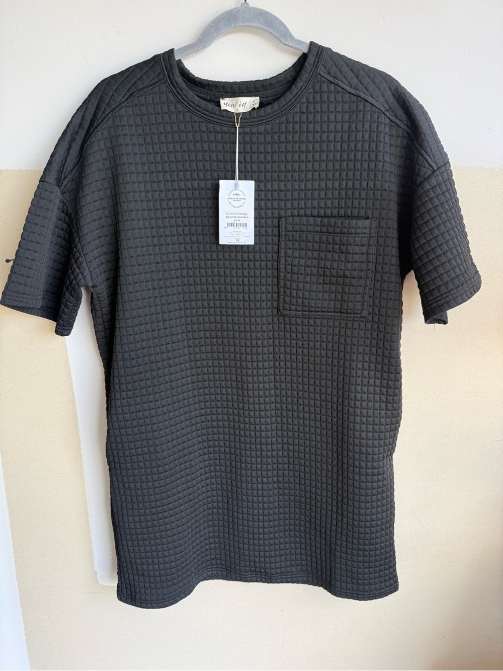 Boutique Textured T Shirt Pocket Dress